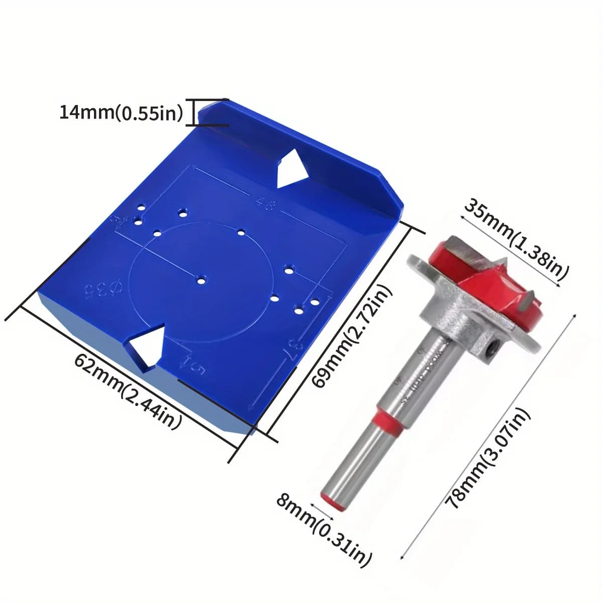 Șablon de poziționare pentru găurile balamalelor 35/40mm