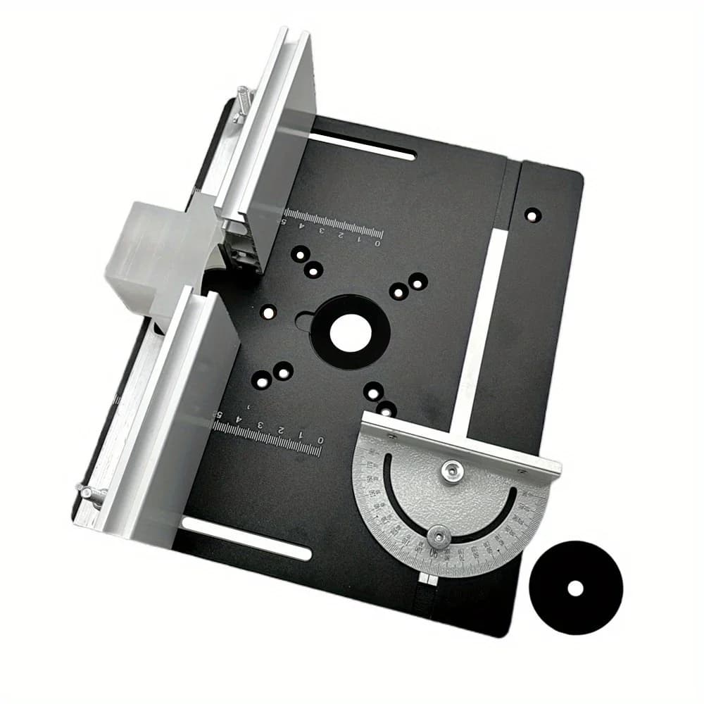 Placă de inserție din aluminiu pentru masă router cu gardă