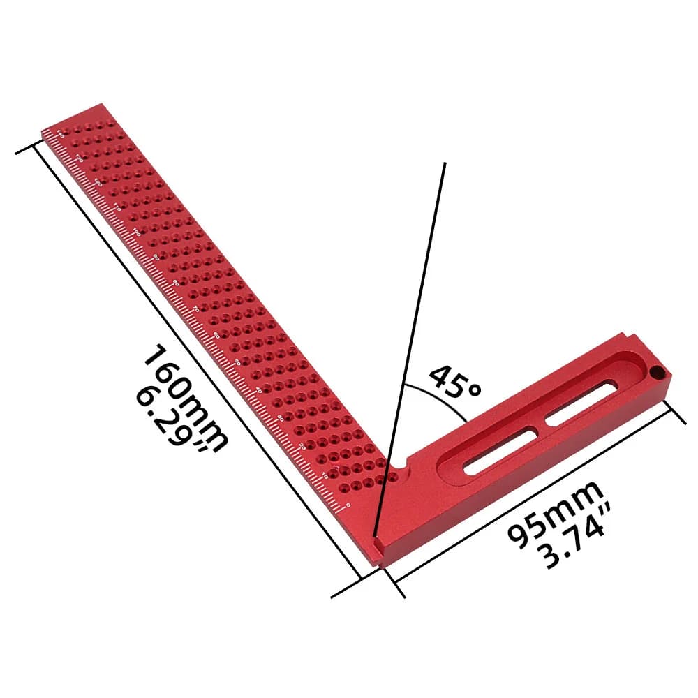Rulă de calibrare în cruce tip T din aluminiu de precizie