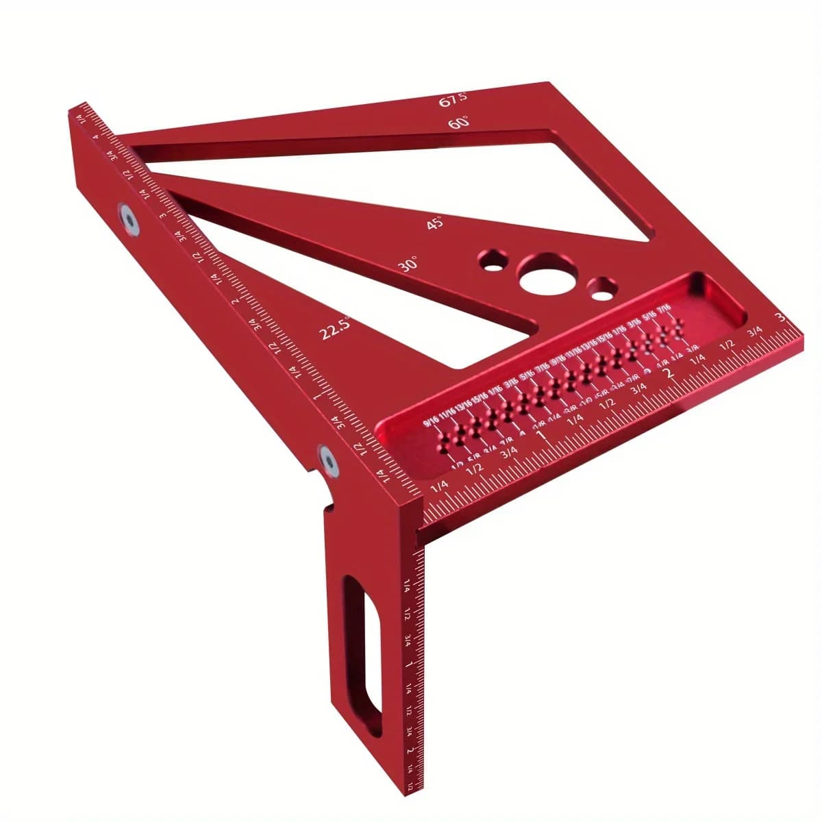 Echer și raportor din aluminiu multiunghiular