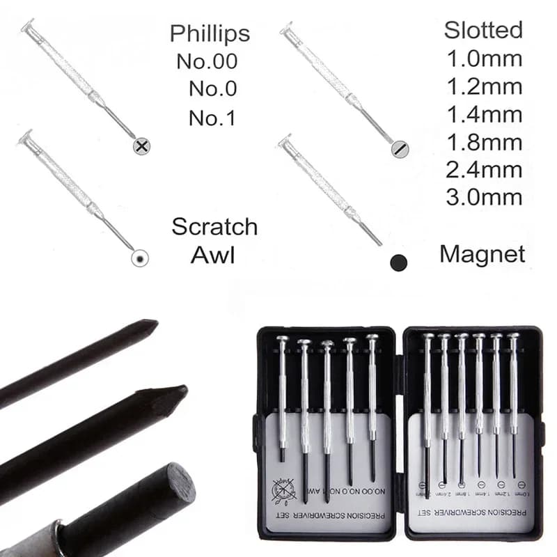 Set șurubelnițe micro de precizie, 11 piese