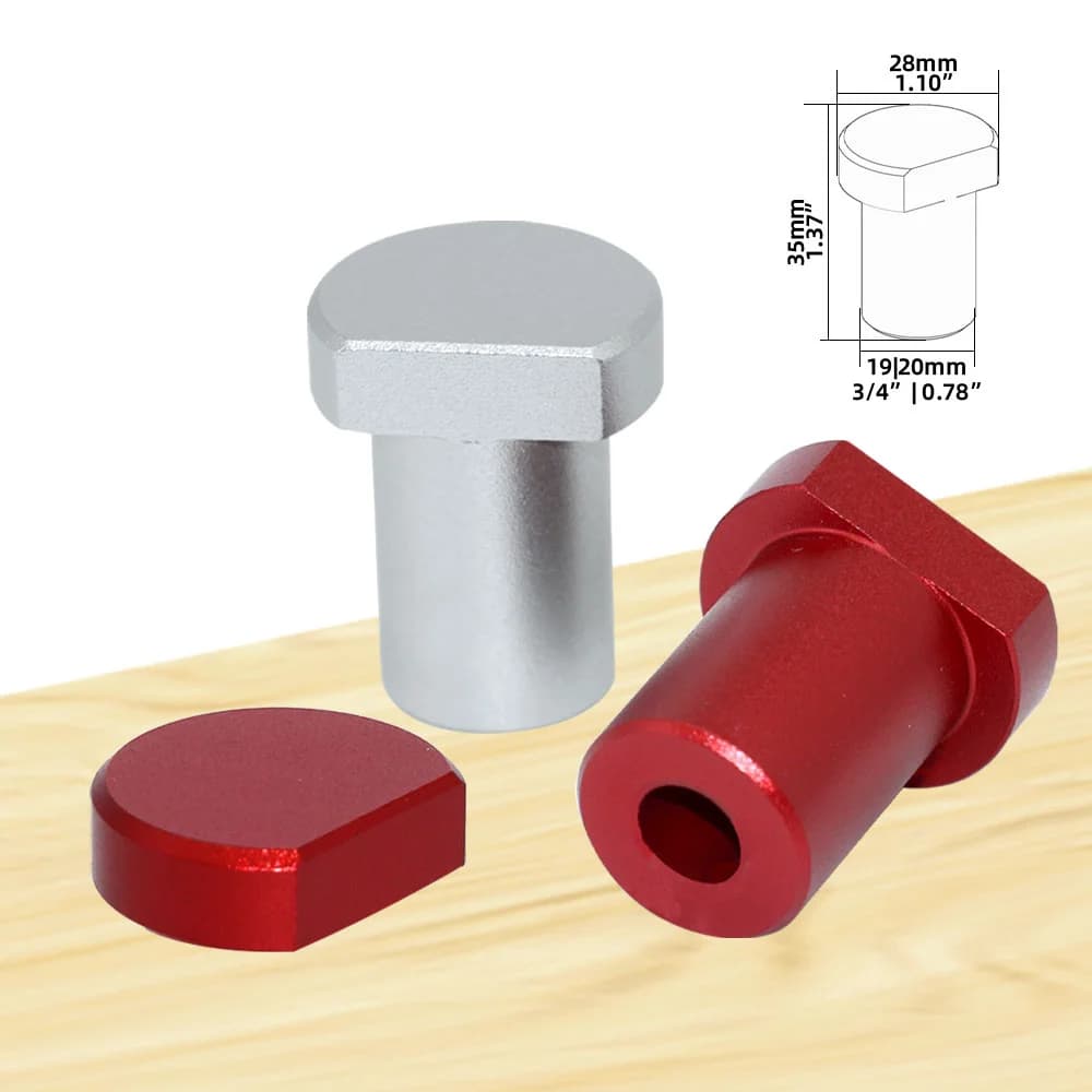 Opritoare din aluminiu pentru masa de lucru, cu pin, pentru găuri de 19/20mm