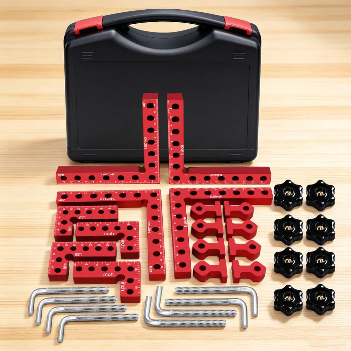 Kit de calibru pentru poziționare la unghi drept din aluminiu