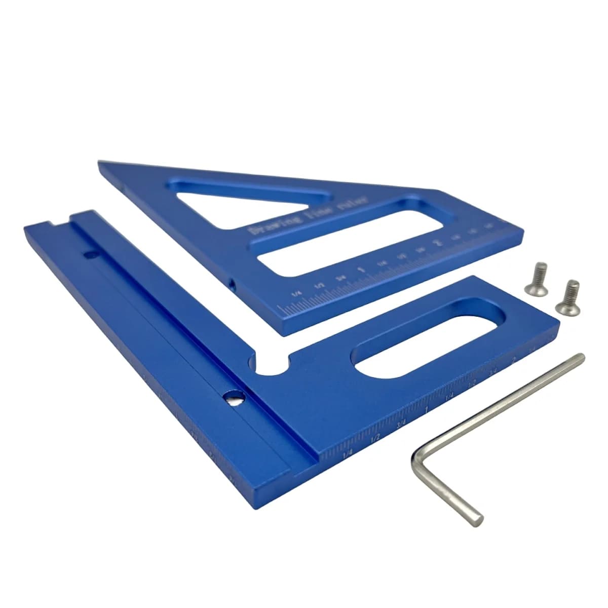 Rigla triunghiulară din aluminiu pentru unghiuri de 45/90 grade