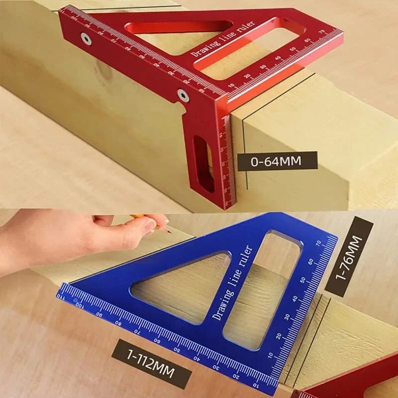 Echer triunghiular metric pentru tâmplărie
