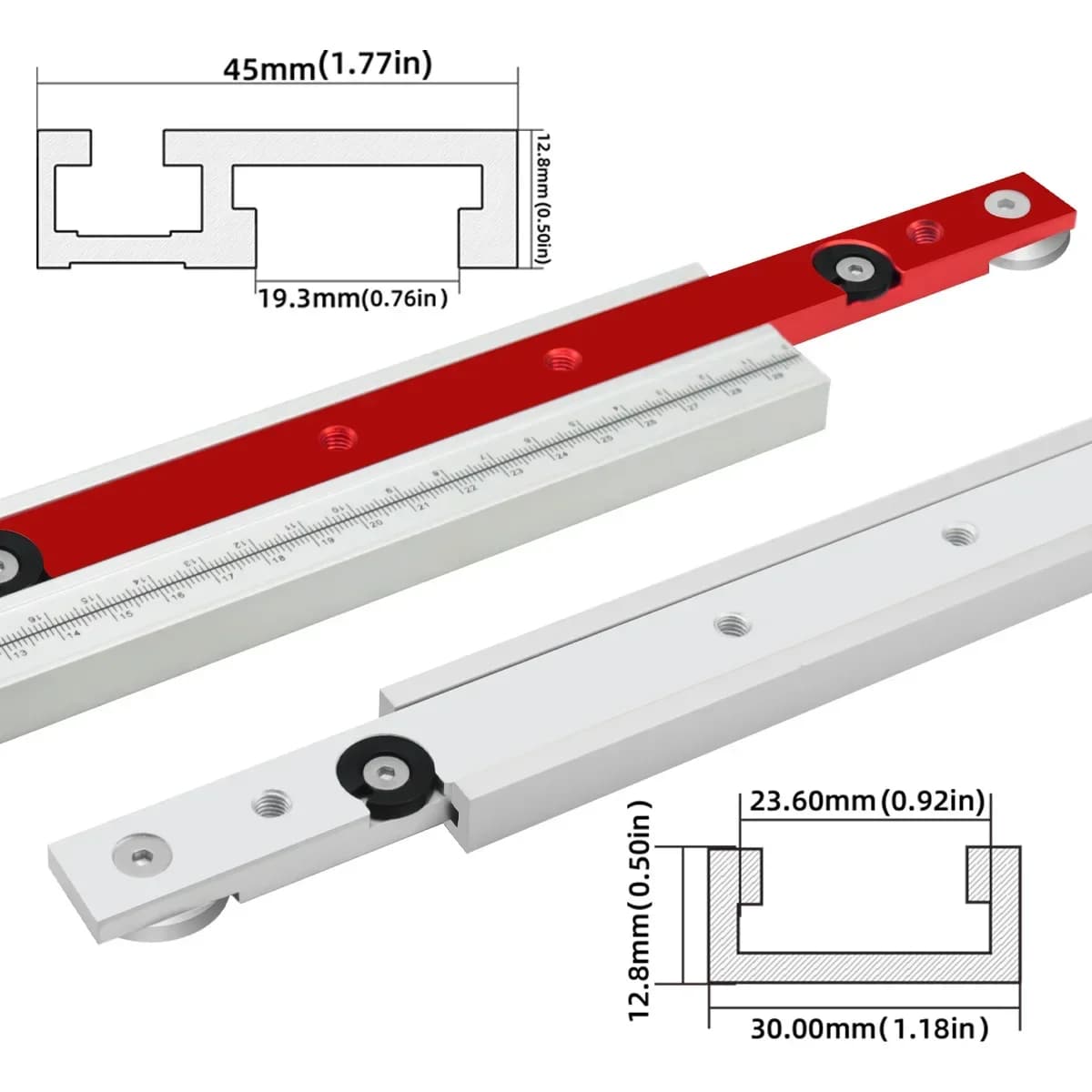 Bară glisantă de aliaj de aluminiu pentru track cu slot T