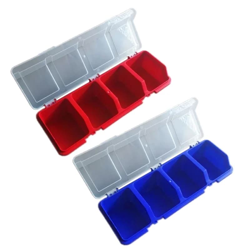 Cutie de depozitare plastică pentru hardware, cu capac