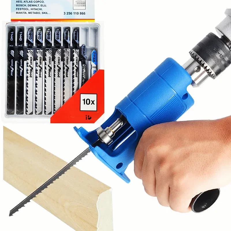 Adaptor portabil pentru ferăstrău alternativ, pentru bormașini electrice