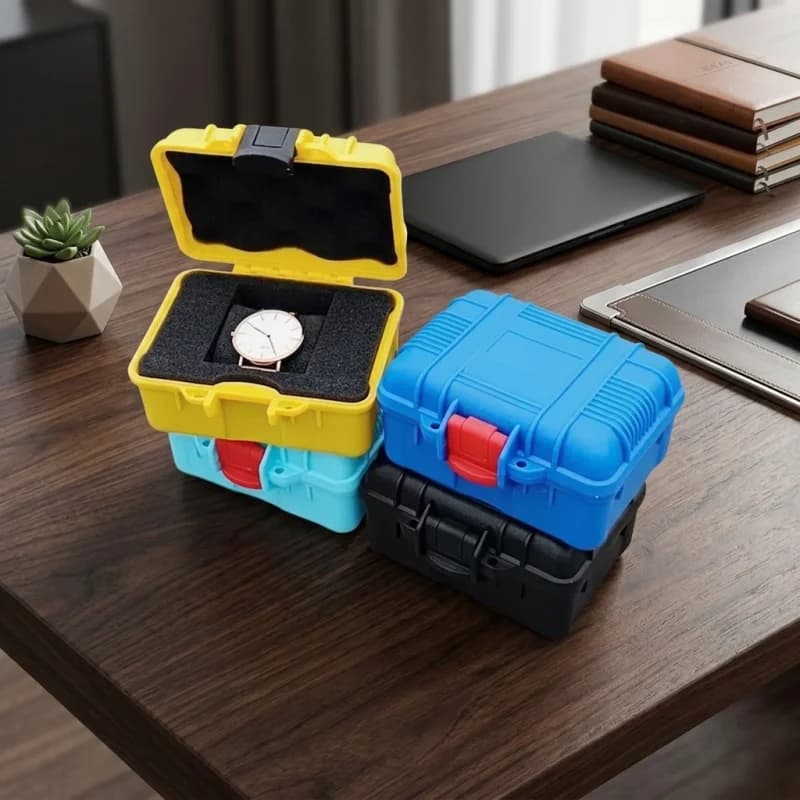 Cutie scule mini portabilă din plastic, cu spumă, 125x112x70mm