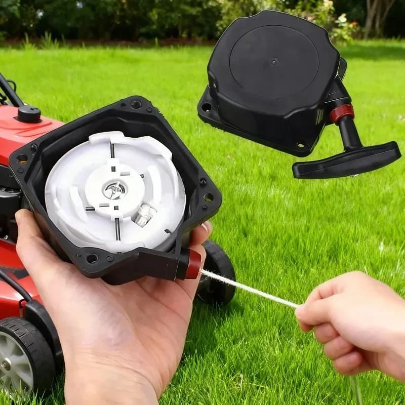 Ansamblu demaror manual cu sfoară, 80mm, pentru mașini de tuns iarba