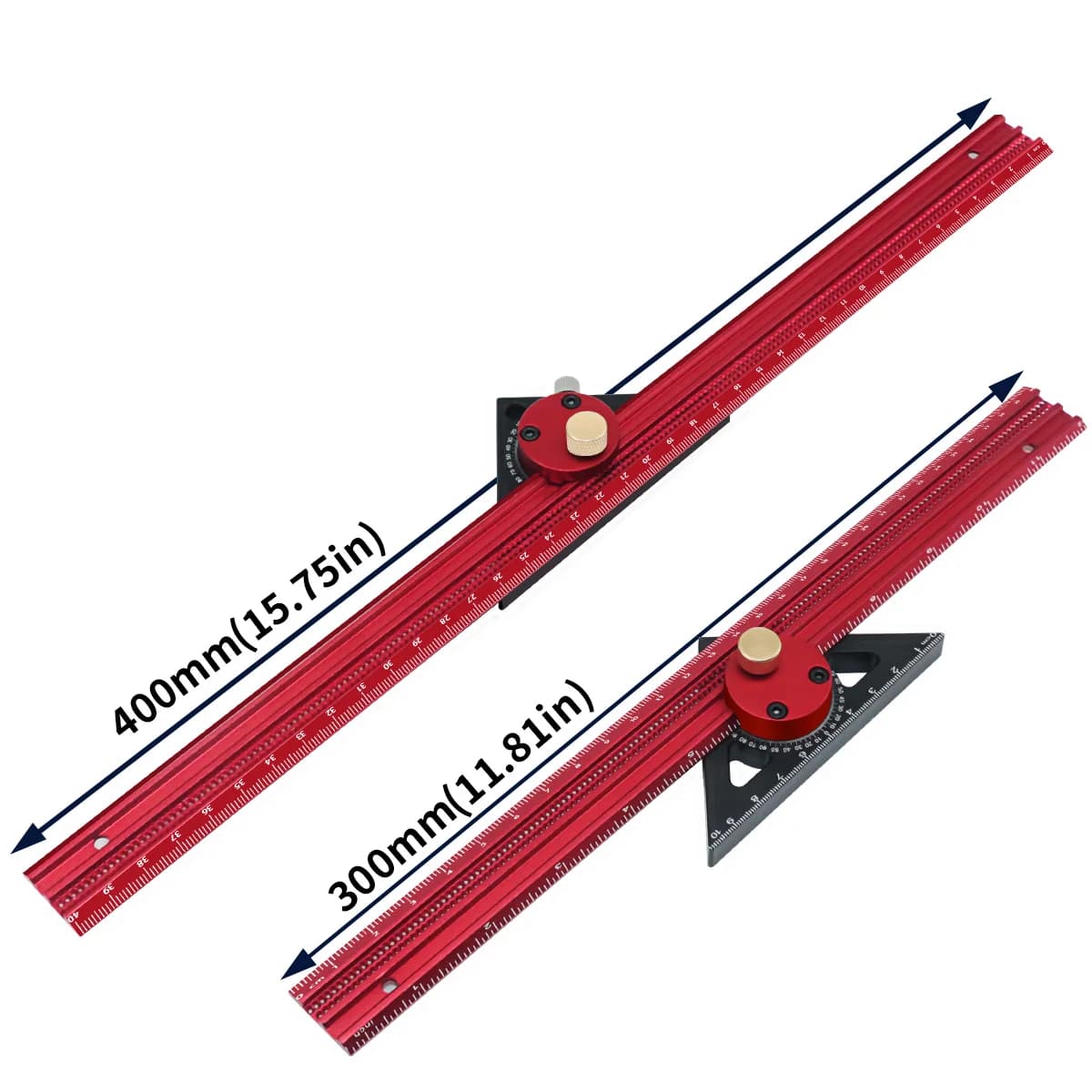 Rigla de trasat din aluminiu tip T și calibru pentru marcare
