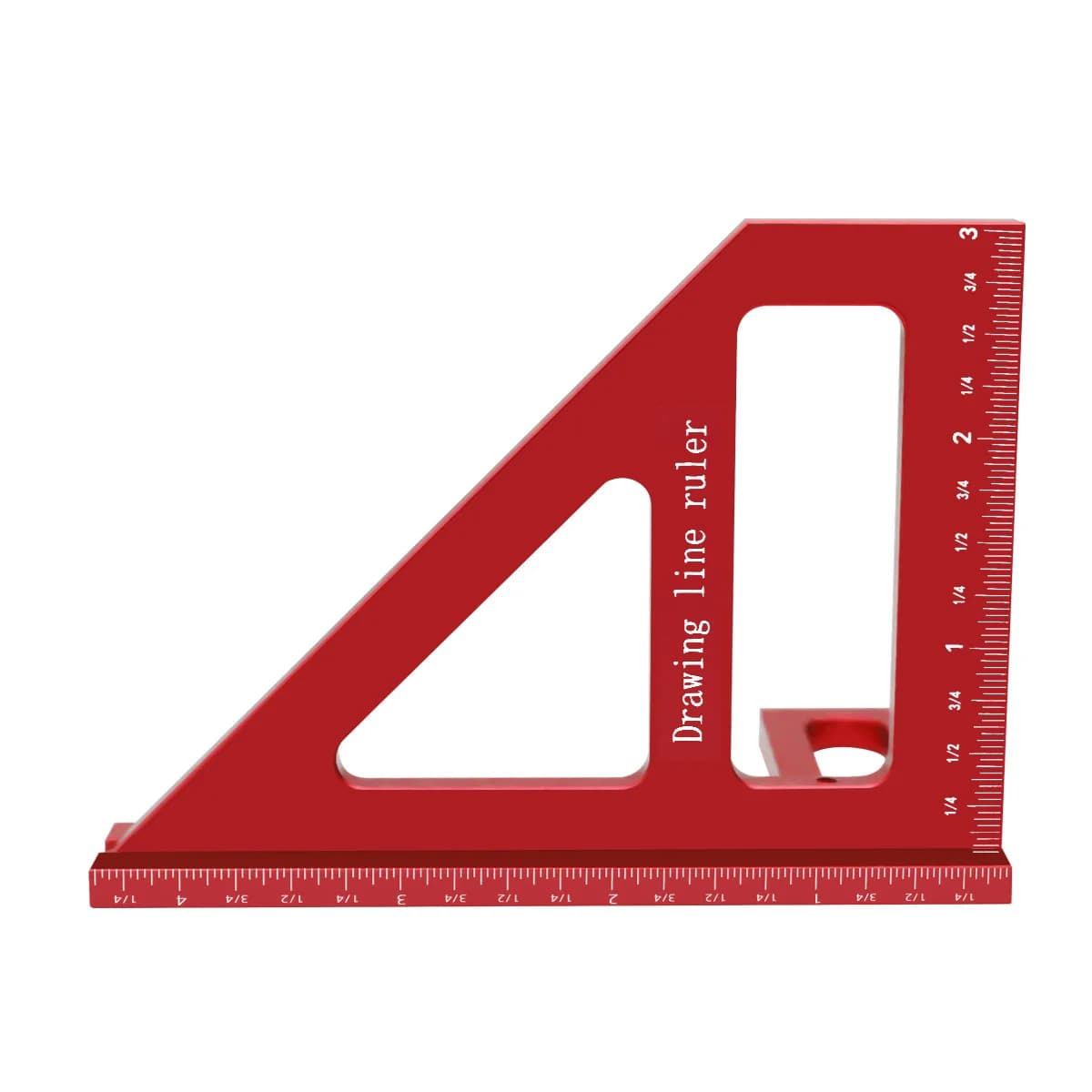 Rigla triunghiulară din aluminiu pentru unghiuri de 45/90 grade