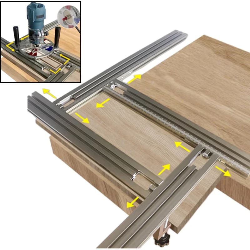 Ghidaj mașină freză 400mm din aluminiu
