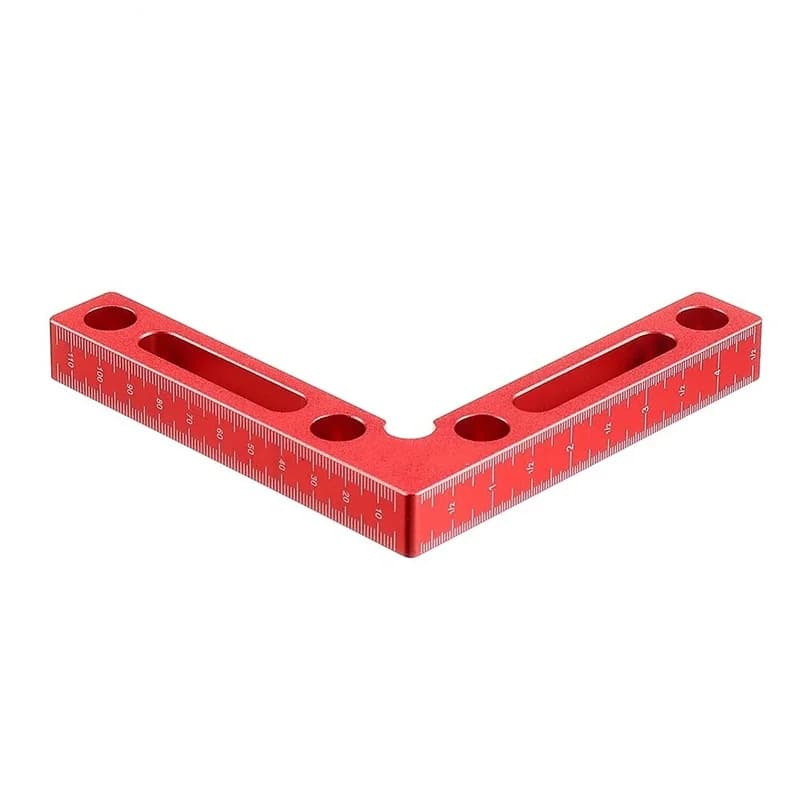 Echer de poziționare din aluminiu, unghi 90 grade, cu scală