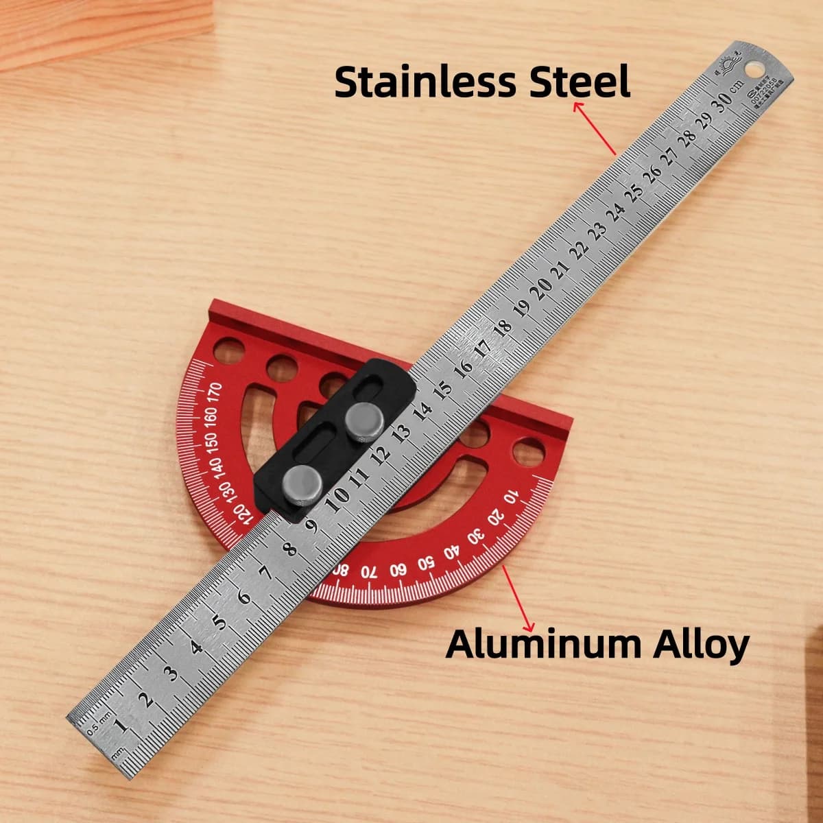 Raportor de precizie 180 grade și scripet din aluminiu