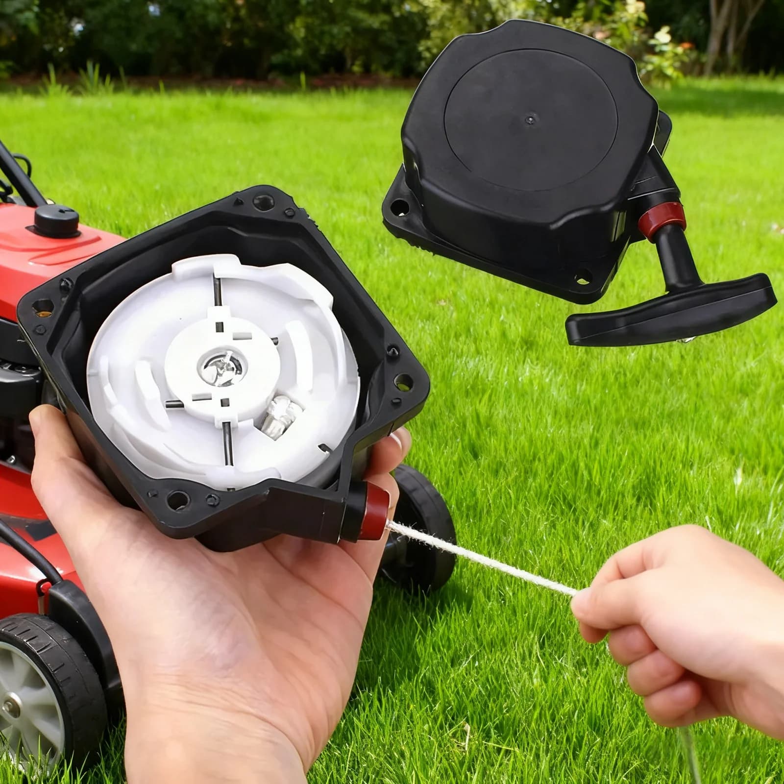 Set demaror cu sfoară și panou pentru mașină de tuns iarbă, 80mm
