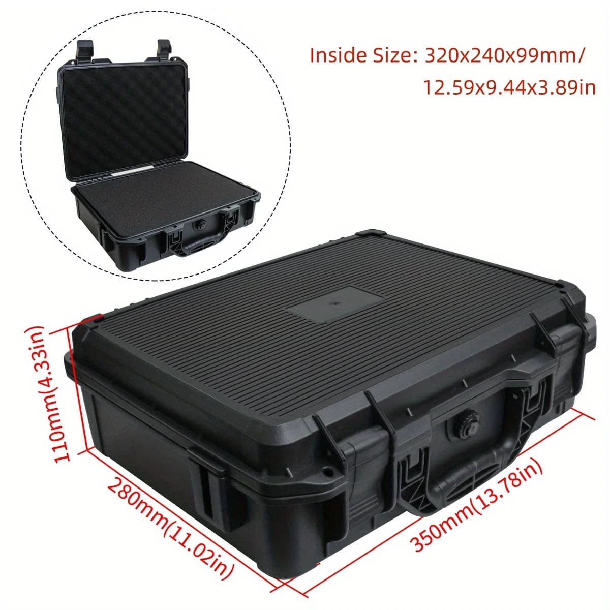 Cutie de scule universală portabilă din plastic cu insert spumă