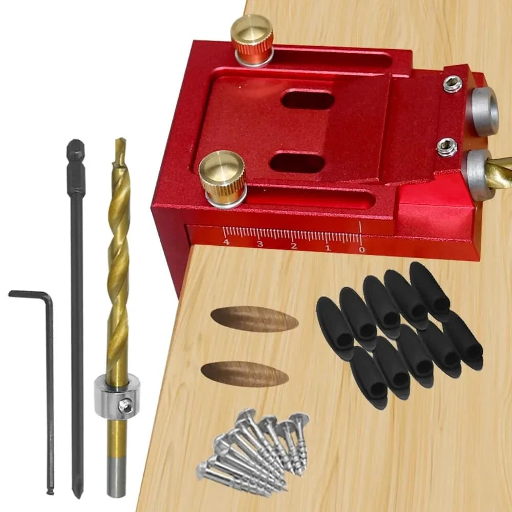 Kit ghidă reglabilă pentru găuri oblice cu burghiu de 9mm