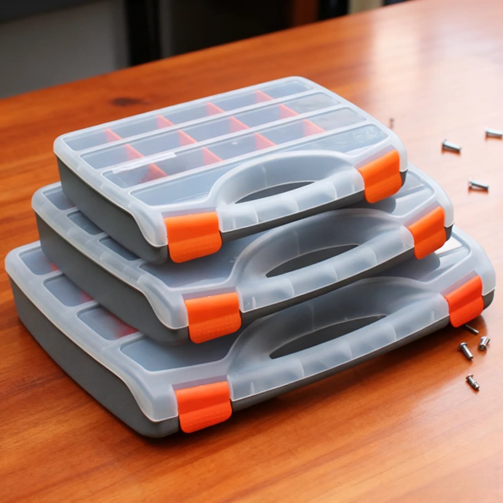 Cutie organizator atelier cu 12 compartimente și mâner