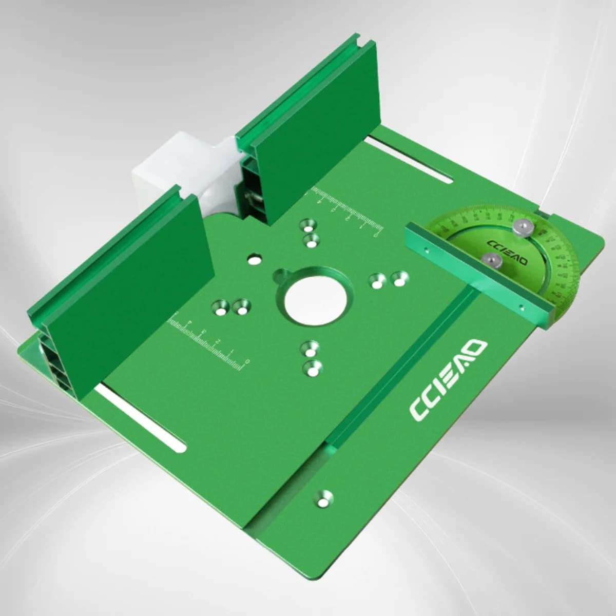 Placă de inserție din aluminiu pentru masă router cu gardă
