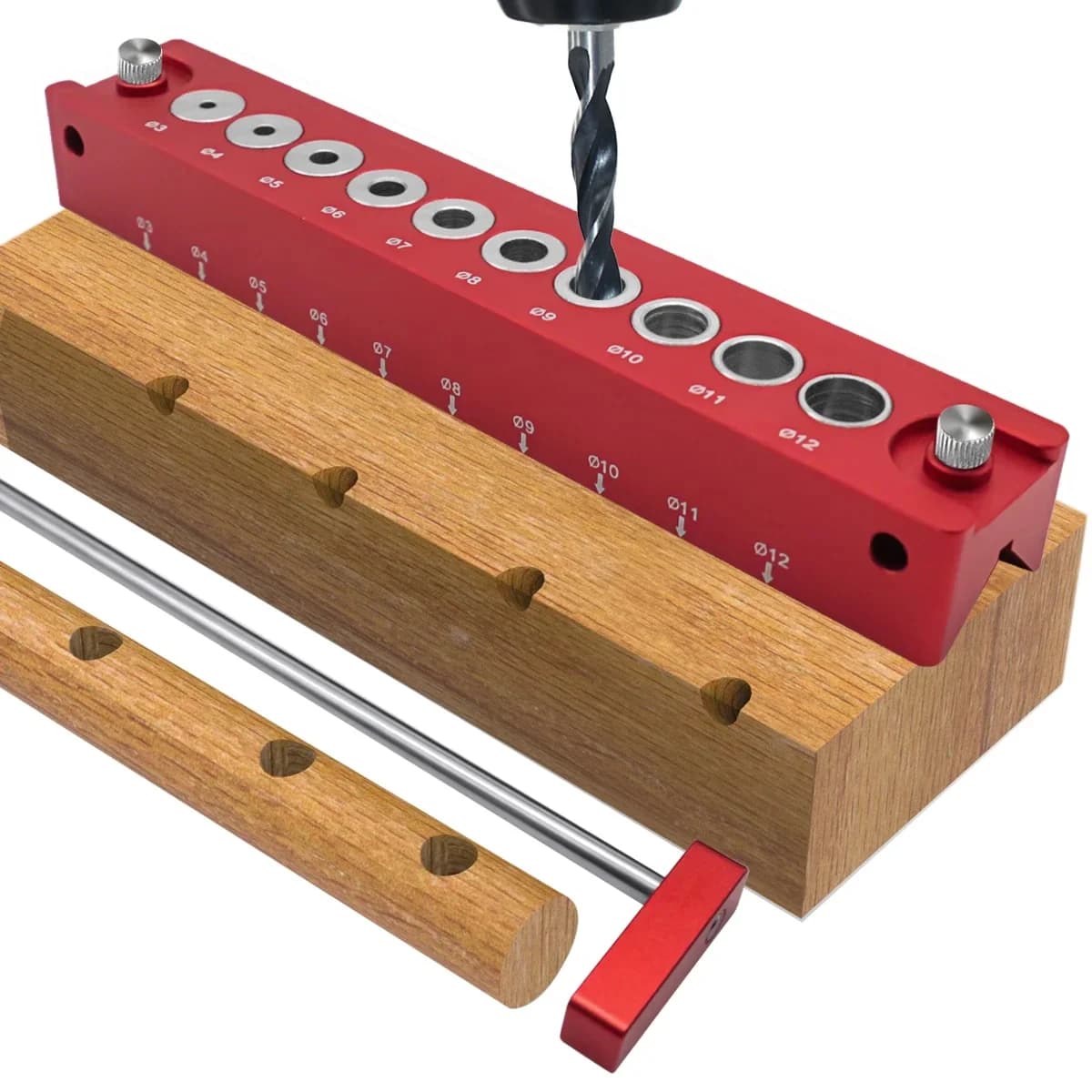 Ghid de găurire vertical auto-centrant pentru buzunare, 3-12mm