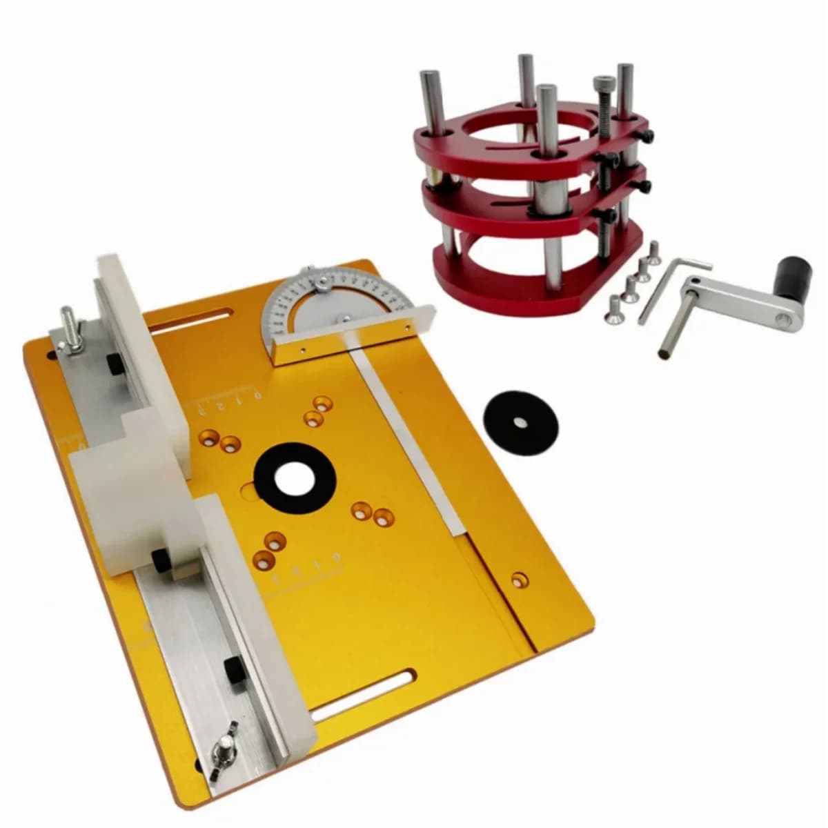 Kit placă inserție masină freză CNC, aluminiu, lift inclus, 65mm