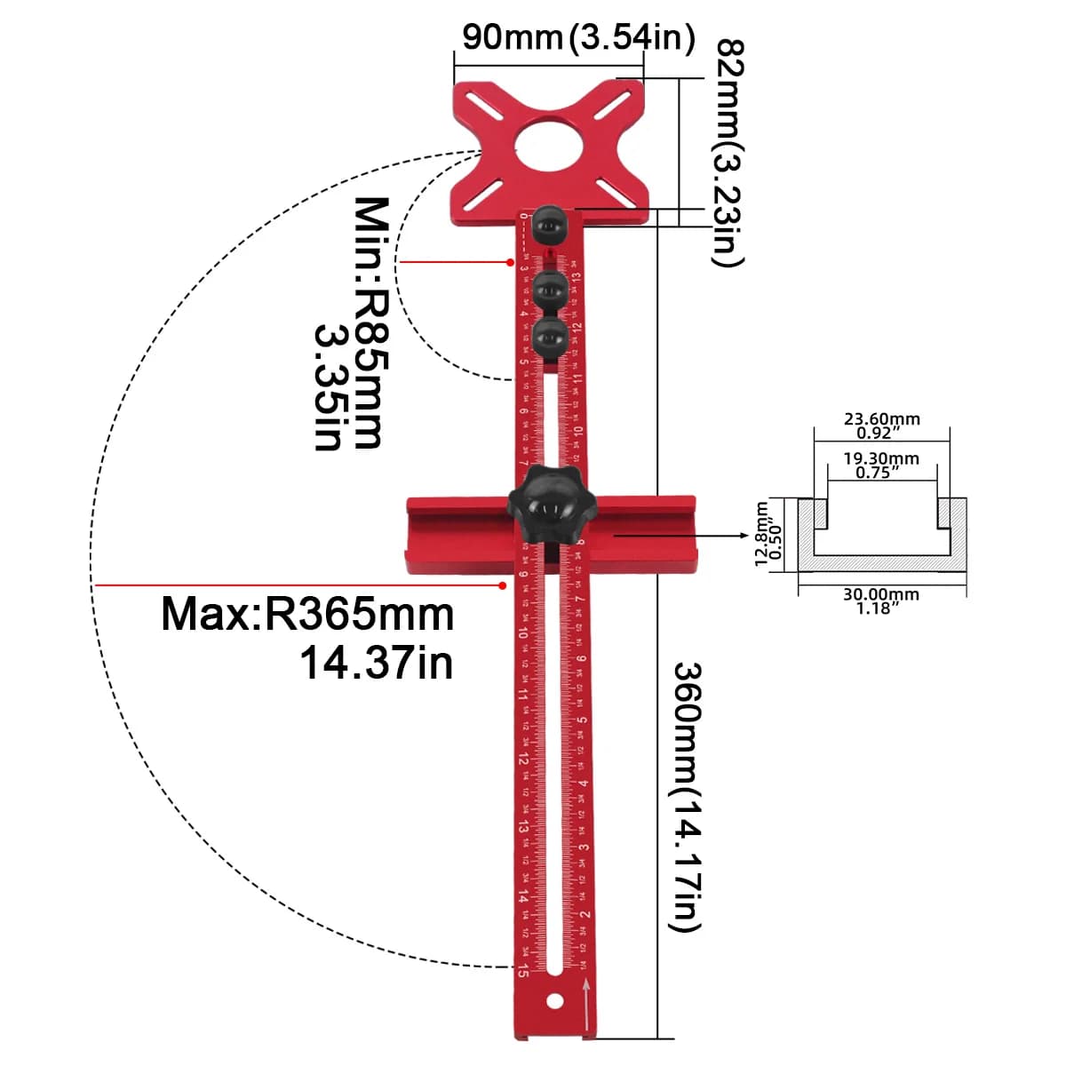 Jig din aluminiu pentru tăiere circulară și crestare cu freza