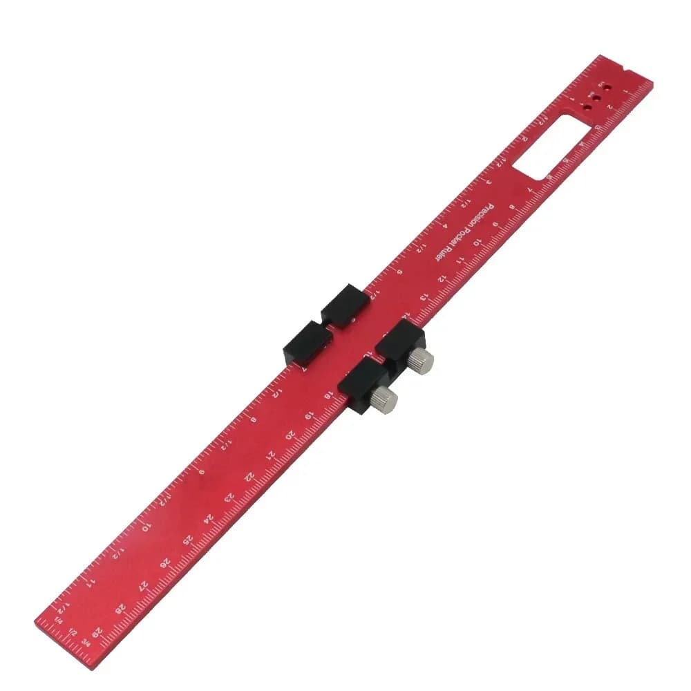 Rigla de buzunar de precizie cu opritoare glisante, Imperial/Metric