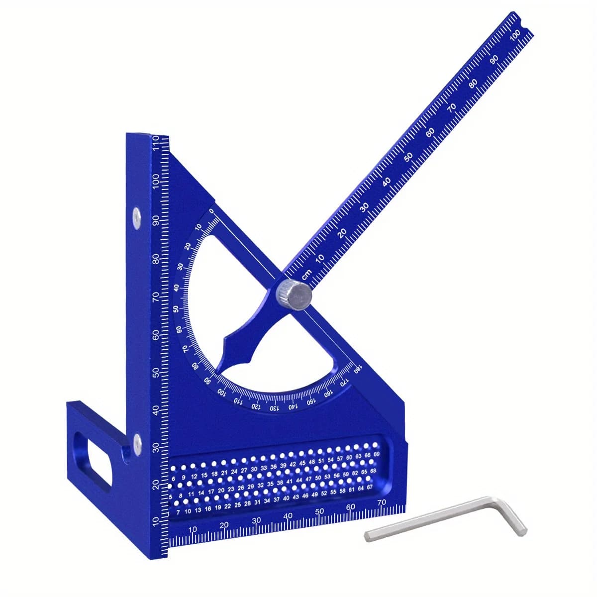 Echeră de tâmplărie cu raportoare reglabil din aluminiu 3D