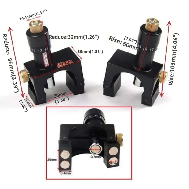 Jig magnetic pentru reglarea lamelei rindelei și înălțime