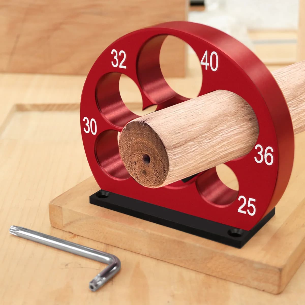 Calibru pentru cuie rotunde reglabil, 5 găuri, 25-40mm