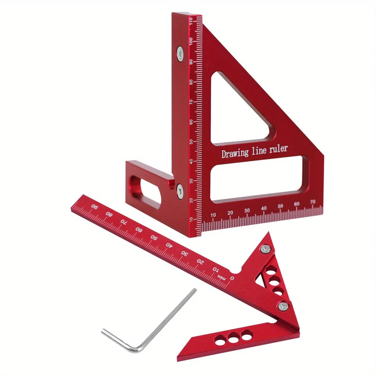 Kit Echer Protractor și Compas de Trasat pentru Centre