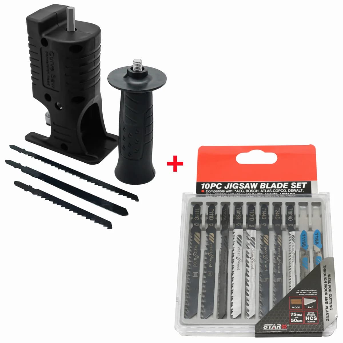 Adaptor portabil pentru ferăstrău alternativ, pentru mașini de găurit