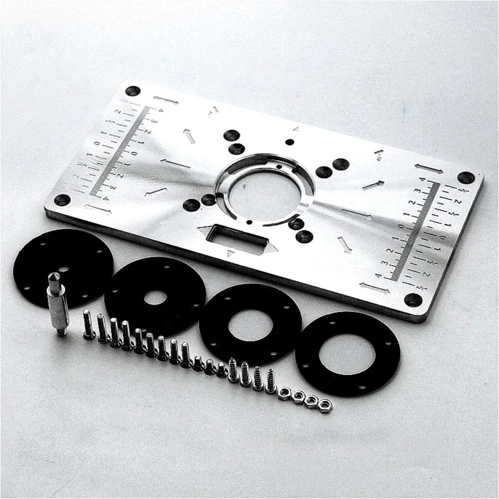 Placă insertie din aluminiu pentru masă freză cu inele
