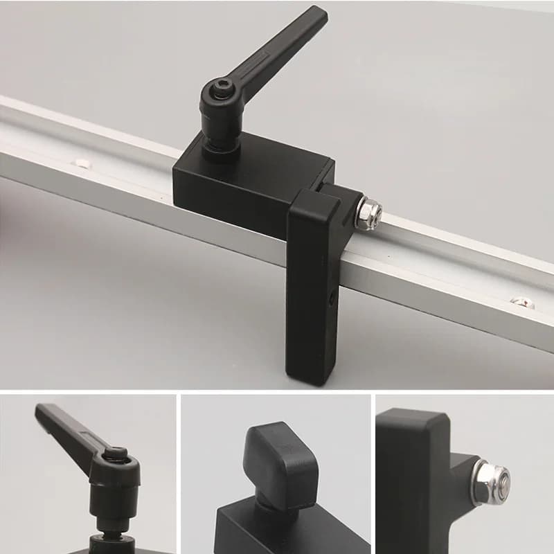 Opritor glisant din aluminiu pentru șină T (T-Track)