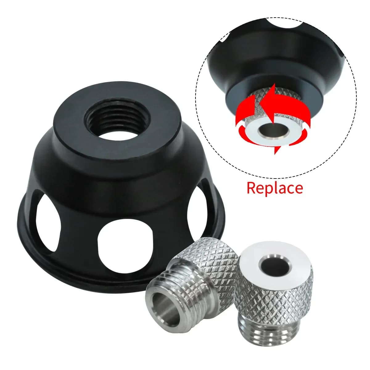 Kit ghidaj vertical din aluminiu pentru burghiu, 3-10mm