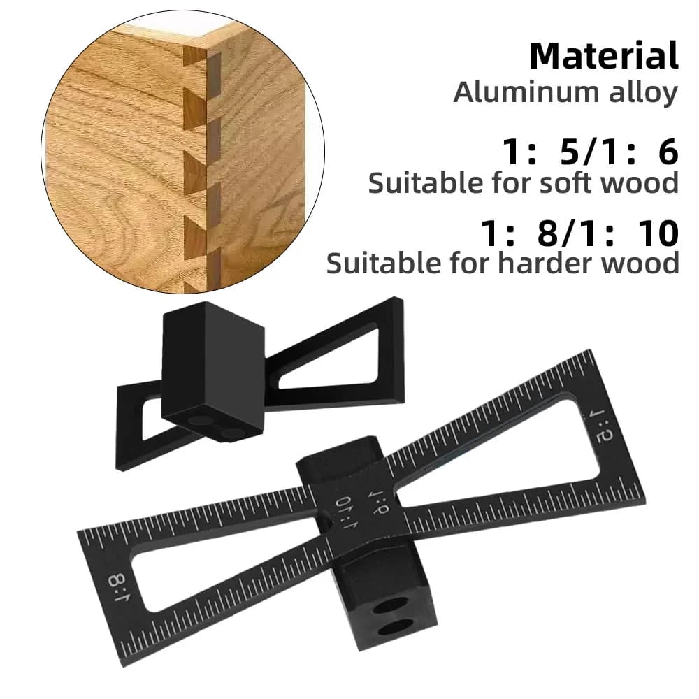 Șablon de marcare coadă de rândunică din aluminiu cu multiple pante