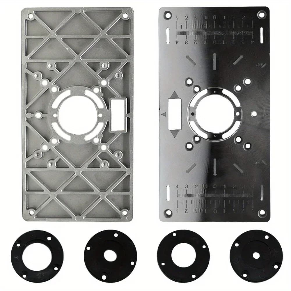 Placă insertie din aluminiu pentru masă freză cu inele