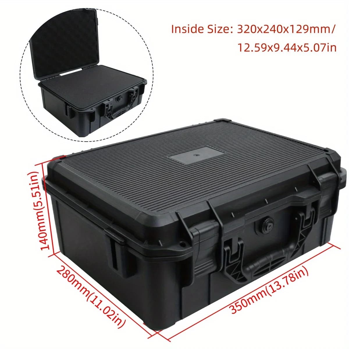 Cutie de scule universală portabilă din plastic cu insert spumă
