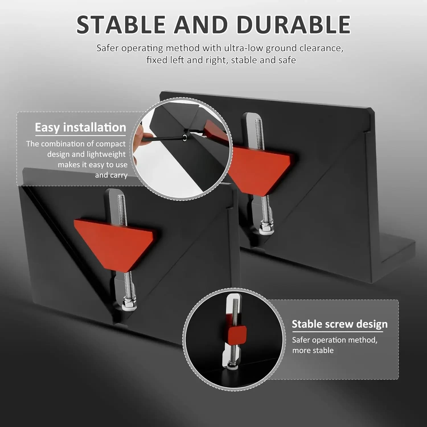 Set 2 bucăți Ghidaj din aluminiu pentru îmbinări la 90 grade