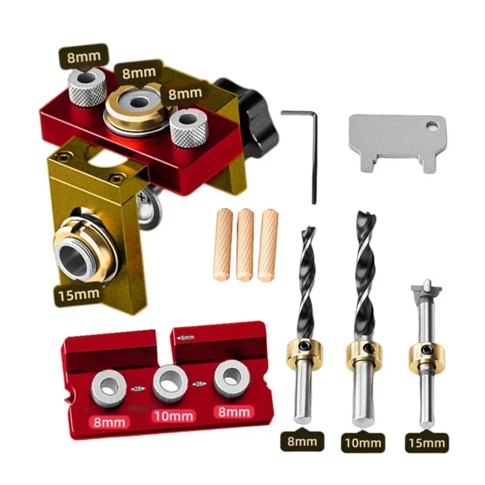 Kit șablon reglabil 3-in-1 pentru îmbinări prin cuiere