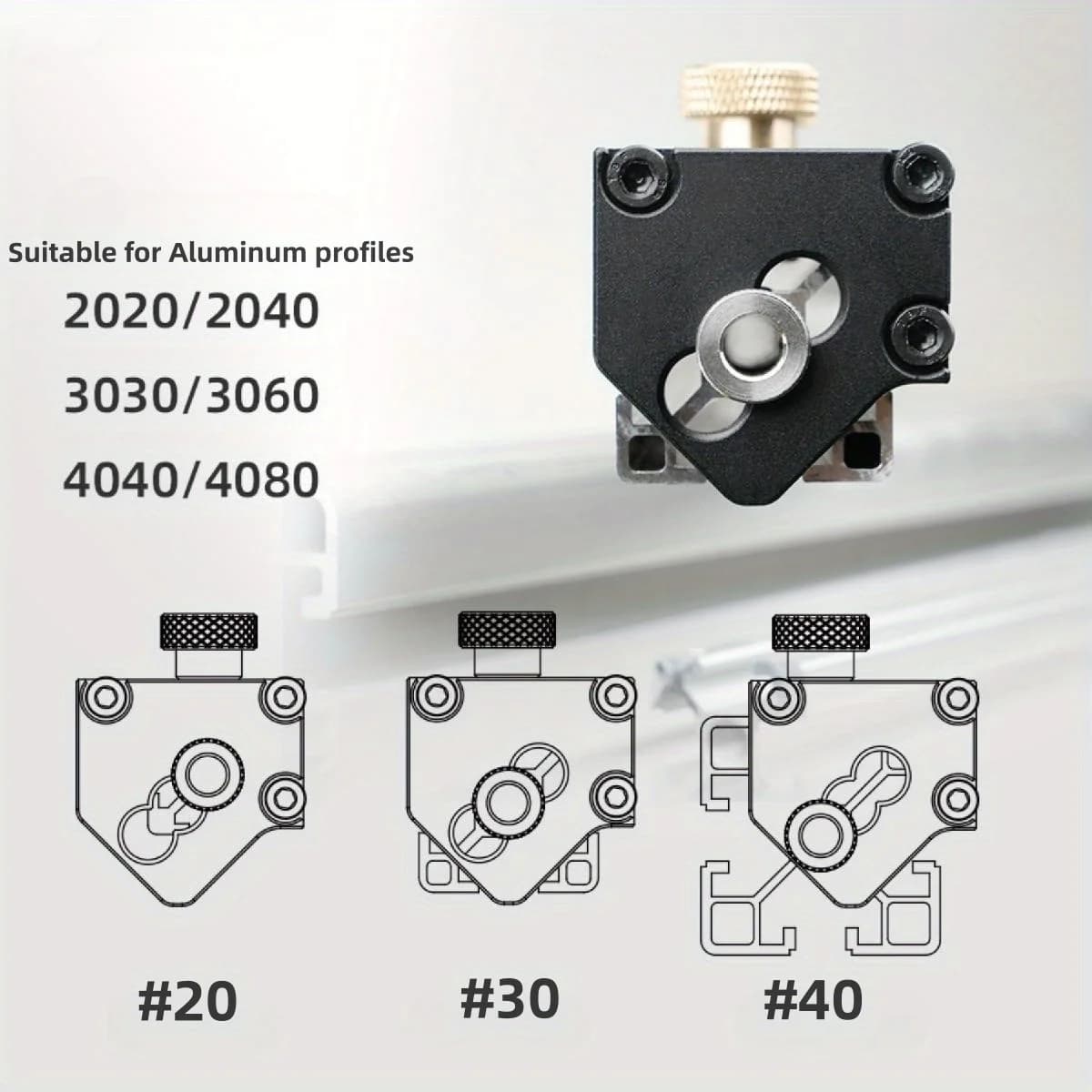 Aparat manual de filetat pentru profile de aluminiu 20/30/40