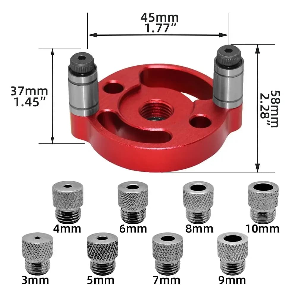 Ghid vertical auto-centrant pentru dopuri de lemn, 3-10mm