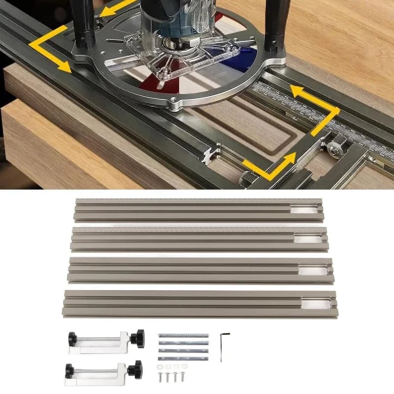 Ghidaj mașină freză 400mm din aluminiu