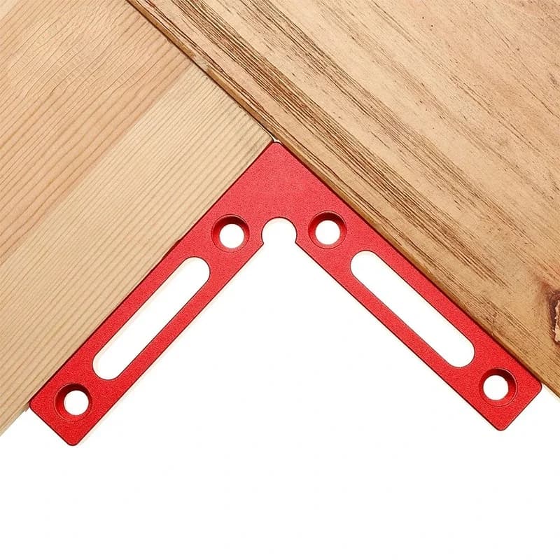 Echer de poziționare din aluminiu, unghi 90 grade, cu scală