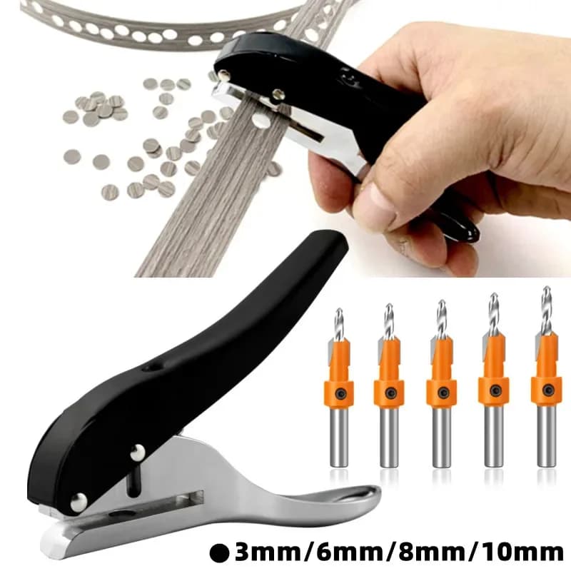 Clește manual perforator pentru canturi, 3/6/8/10mm
