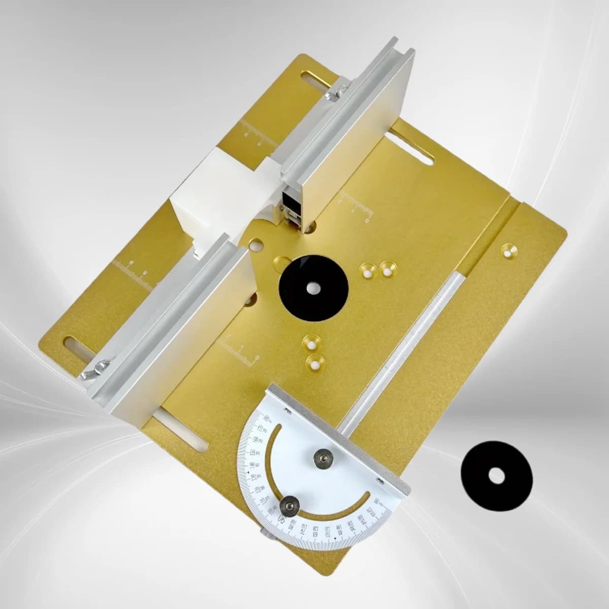 Placă de inserție din aluminiu pentru masă router cu gardă