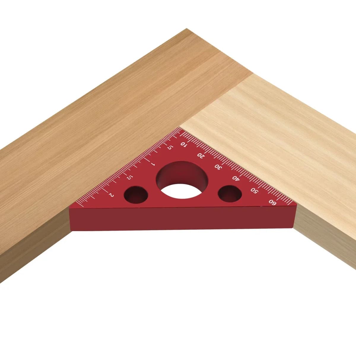 Rigla de precizie din aluminiu pentru unghiuri de 45/90 grade