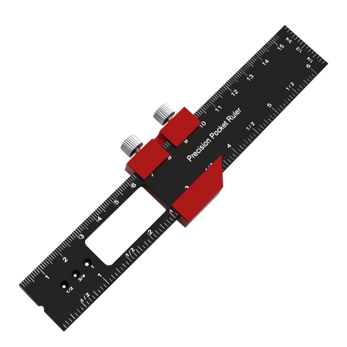 Rigla glisantă de precizie din aluminiu, cu opritoare glisante